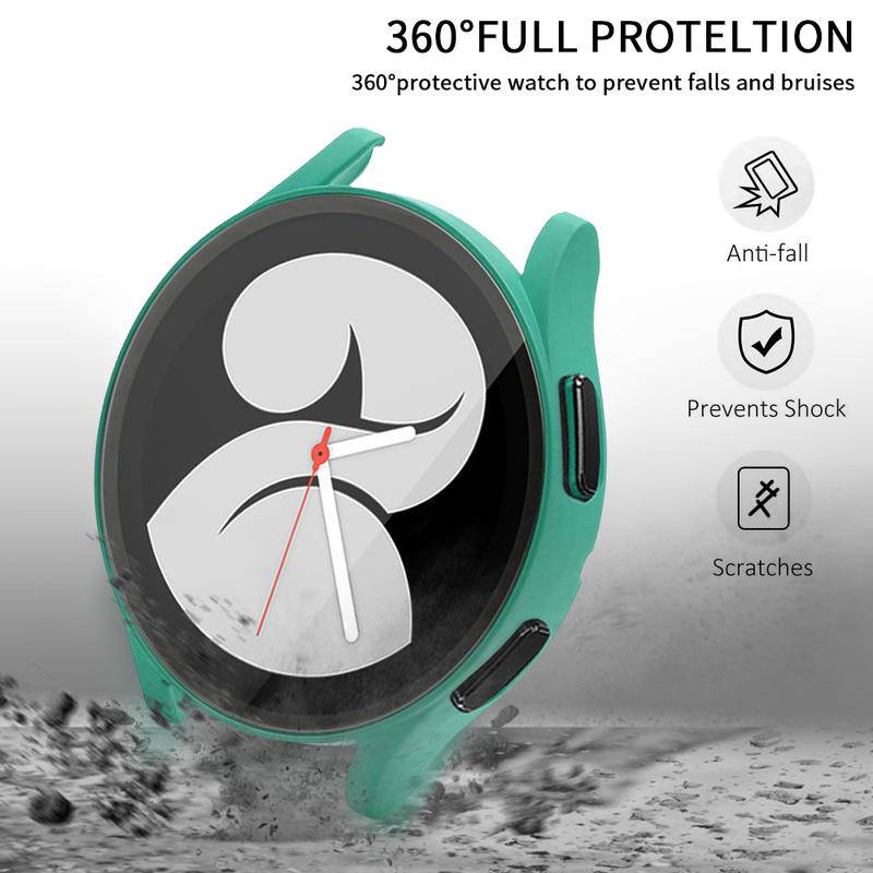 Case Pelindung Bahan Kaca Matte 44mm 40mm Untuk Samsung Galaxy Watch 4