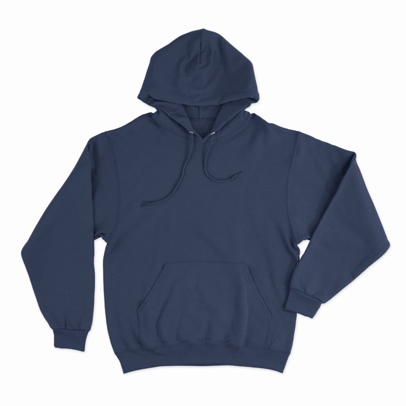 Hoodie Big Size Hoodie Jumbo Polos Pria Wanita 2XL 3XL 4XL 5XL Hitam