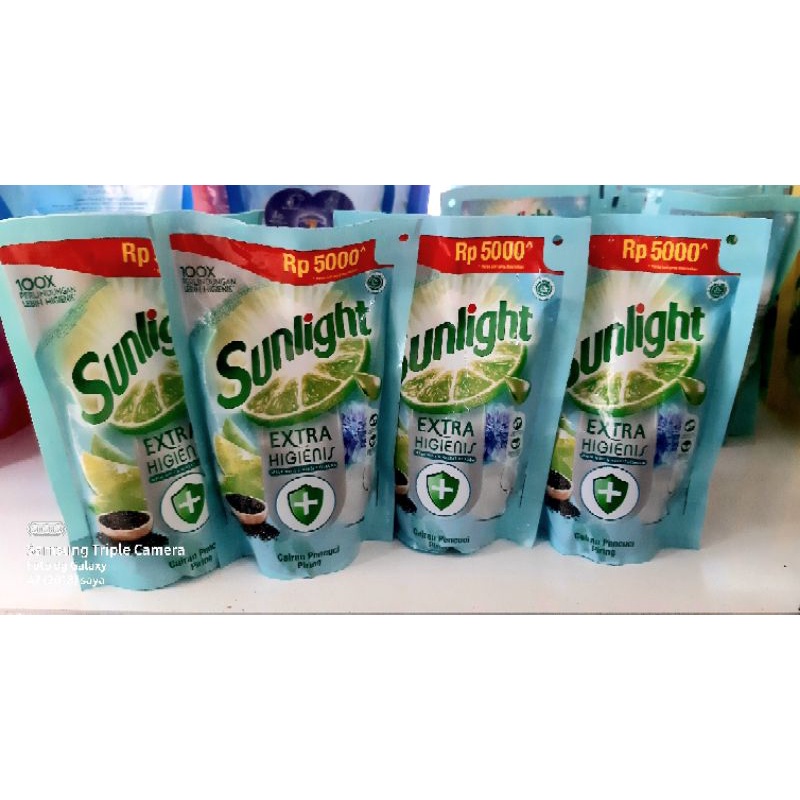 Sunlight Pencuci Piring 210ml Jeruk nipis, daun mint & jeruk nipis, Habbatussauda