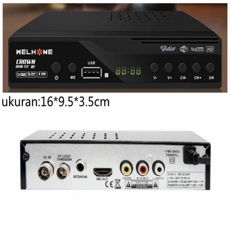 Set Top Box  STB Digital / Set Top Box DVB- T2 01 / 02 MYVO / Welhome