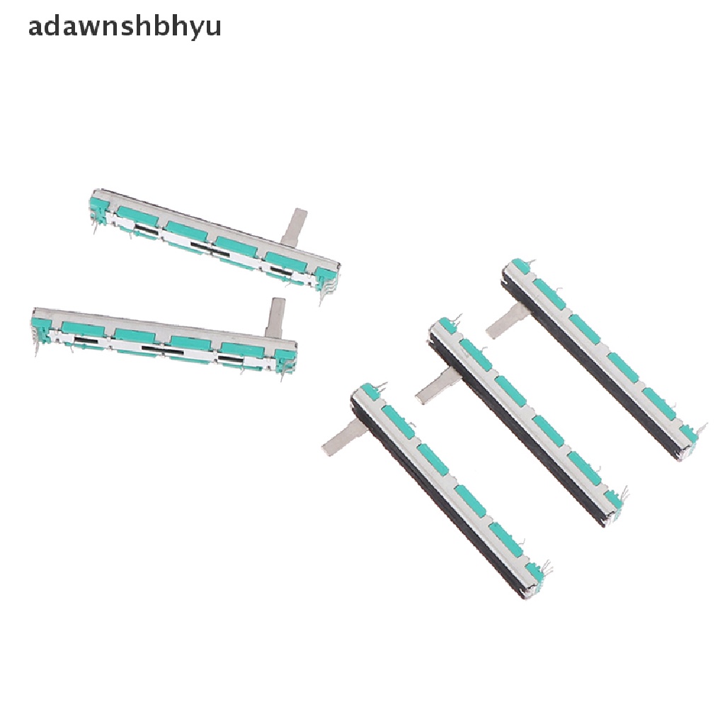 Adawnshbhyu 5Pcs Potensio Slide Double 75MM Lurus Potensiometer B103 Mixer Fader B10K ID