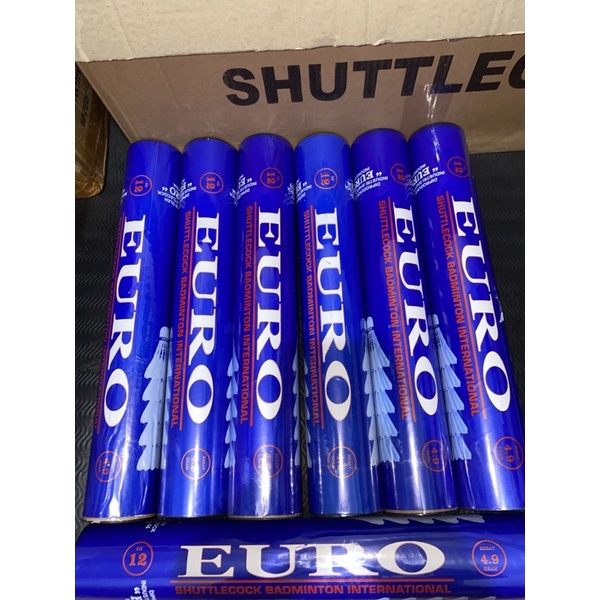 shuttlecock euro bola badminton euro hitam black shuttlecock euro biru blue kok bulutangkis