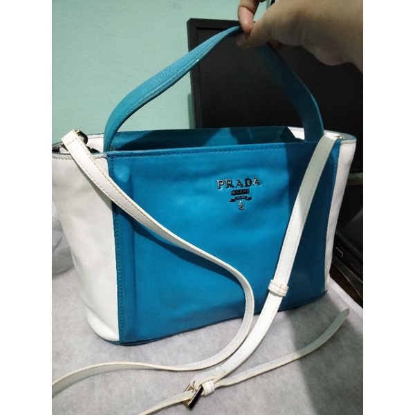 tas full kulit asli PRADA Milano preloved lampo