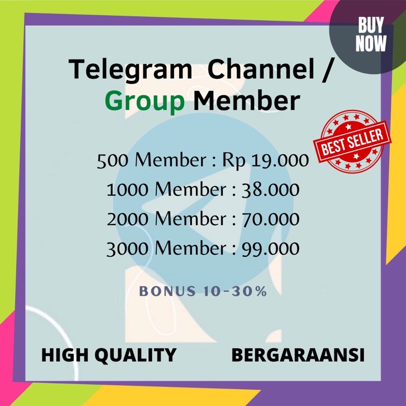 Telegram Channel/Group Member Real Aktif Non Drop - Termurah