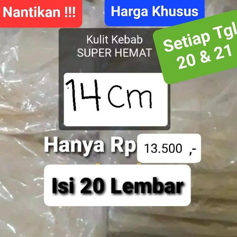 

3.3 MALL Kulit Kebab Harga Super Hemat 14 Cm Isi 20 Lembar Tortila Enak Tortilla Top Kebab Frozen