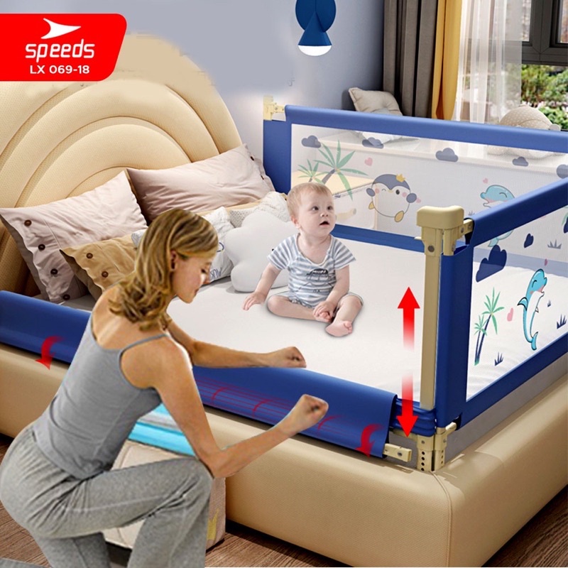 Jual SPEEDS Baby Bed Guard Baby Bedrail Bed Rail Pagar Pengaman Kasur