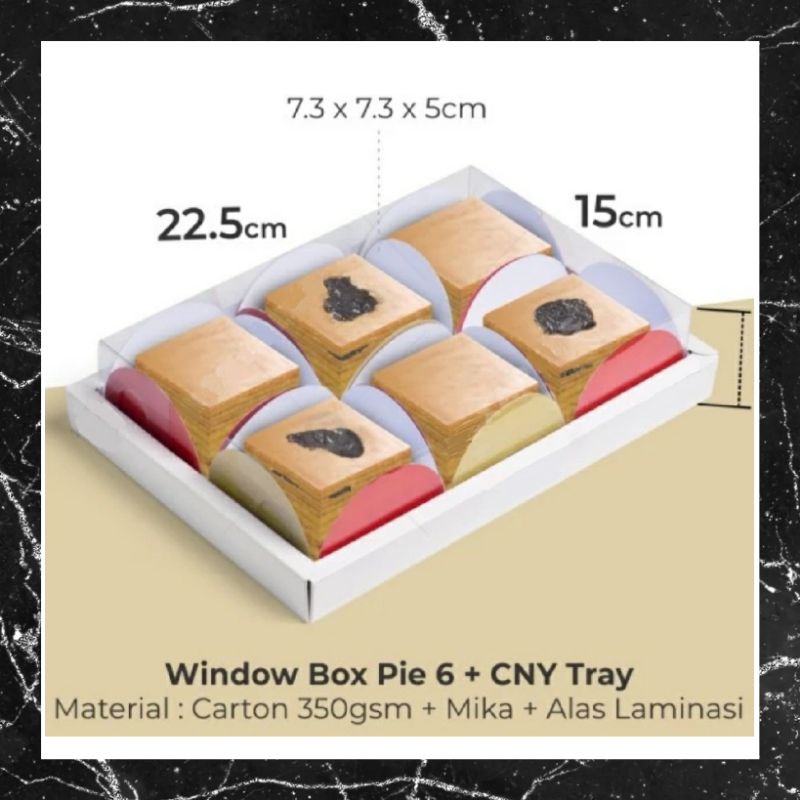 

Cake Box Sekat Mika Pie Packaging Egg Tart Brownies Dus Kue