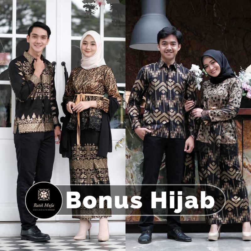 (ADA JUMBO!) kebaya batik couple NAWANG &amp; KINTANA KEBAYA MODERN Kebaya untuk wisuda kebaya Lamaran kebaya tunangan