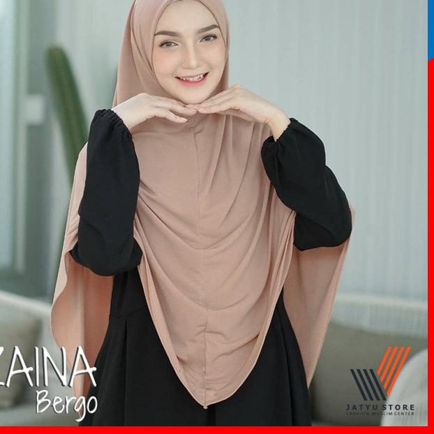 Ready Stock JILBAB ZAINA BERGO INSTAN Jibab Jilbap Hijab Hijap Kerudung Krudung Pesta Mewah Bergo In