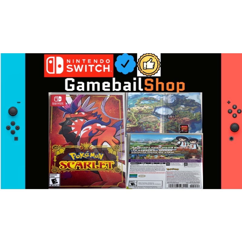 Nintendo Switch Game - Pokemon Scarlet / Pokemon Violet 2022 ( US / English ) Kaset Fisik Game Cardridge Switch