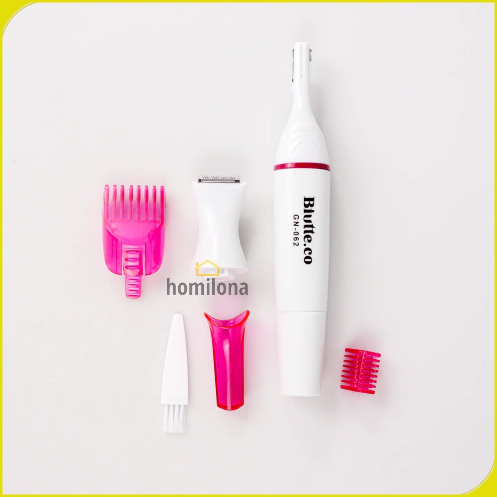 Biutte.co 5 in 1 Trimmer Shaver Pencukur Bulu Tubuh Elektrik Personal Care GN-062 White