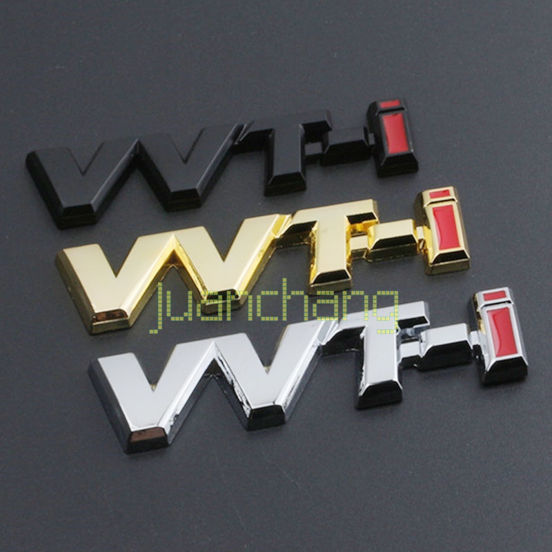 1pcs VVTI Metal VVT-i Racing Badge Emblem Decal Stiker Mobil Untuk TOYOTA VVT-i VVTI Camry COROLLA YARiS Rav4 Ralink REIZ Mahkota PRIUS REIZ VIOS Auris Avensis Mobil Styling