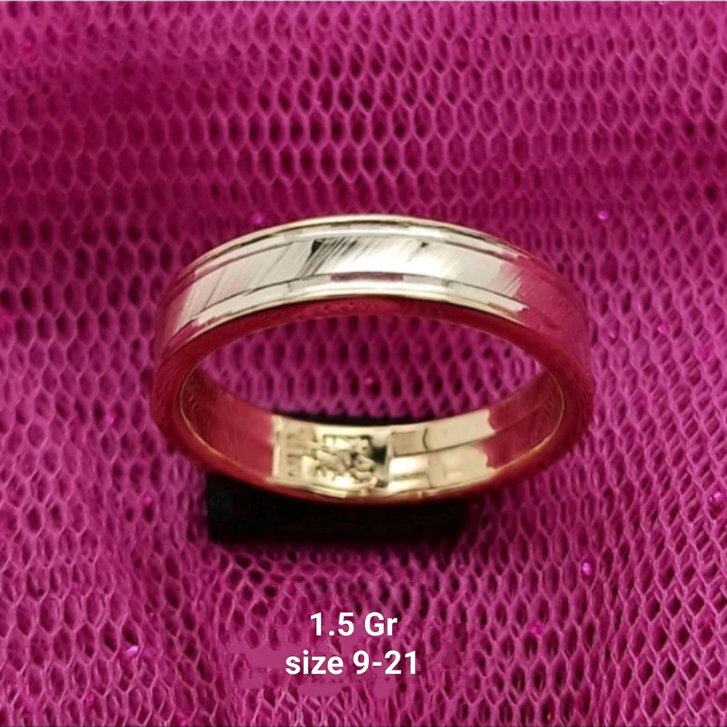 Cincin Emas 8K - 1.5 gram Kadar 375  - 480
