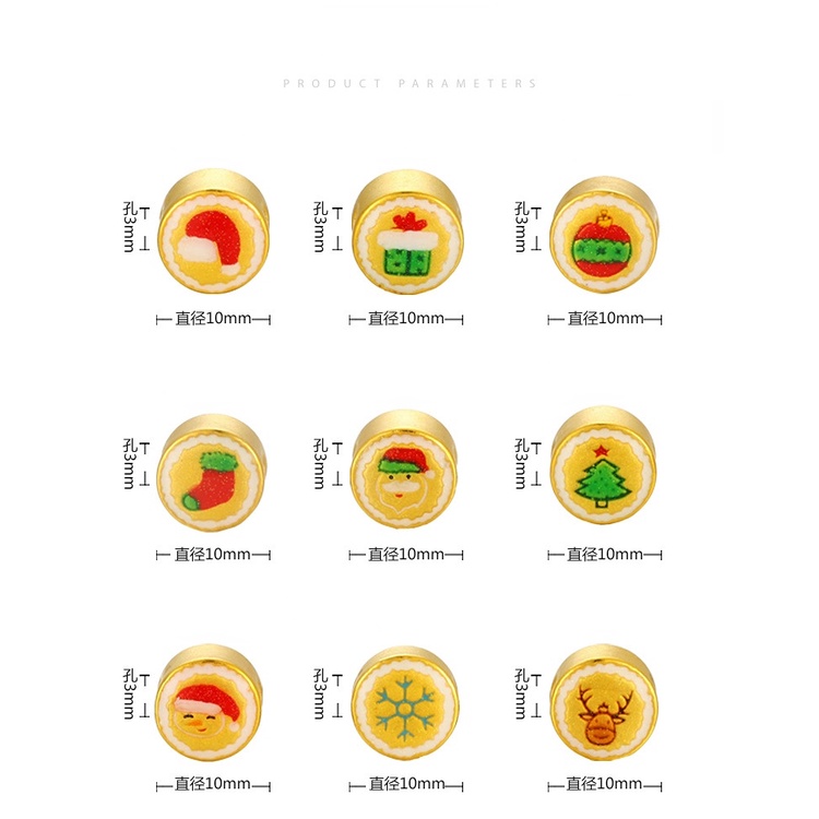 Goldkingdom Perhiasan Fashion Emas Asli Kadar 375Bangkok Aksesoris Ready Stock Hadiah Berlapis Emas 3D Santa Snowman Pasangan Laki-Laki Dan Perempuan Gelang Liontin