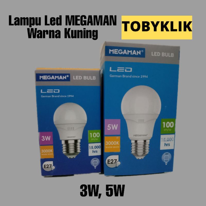 Lampu Bohlam LED MEGAMAN Kuning 3W 5W