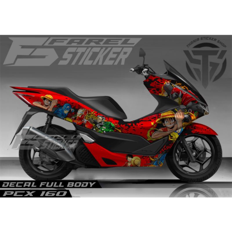 sticker decal full body Honda PCX 160 new full body striping variasi decal PCX 160