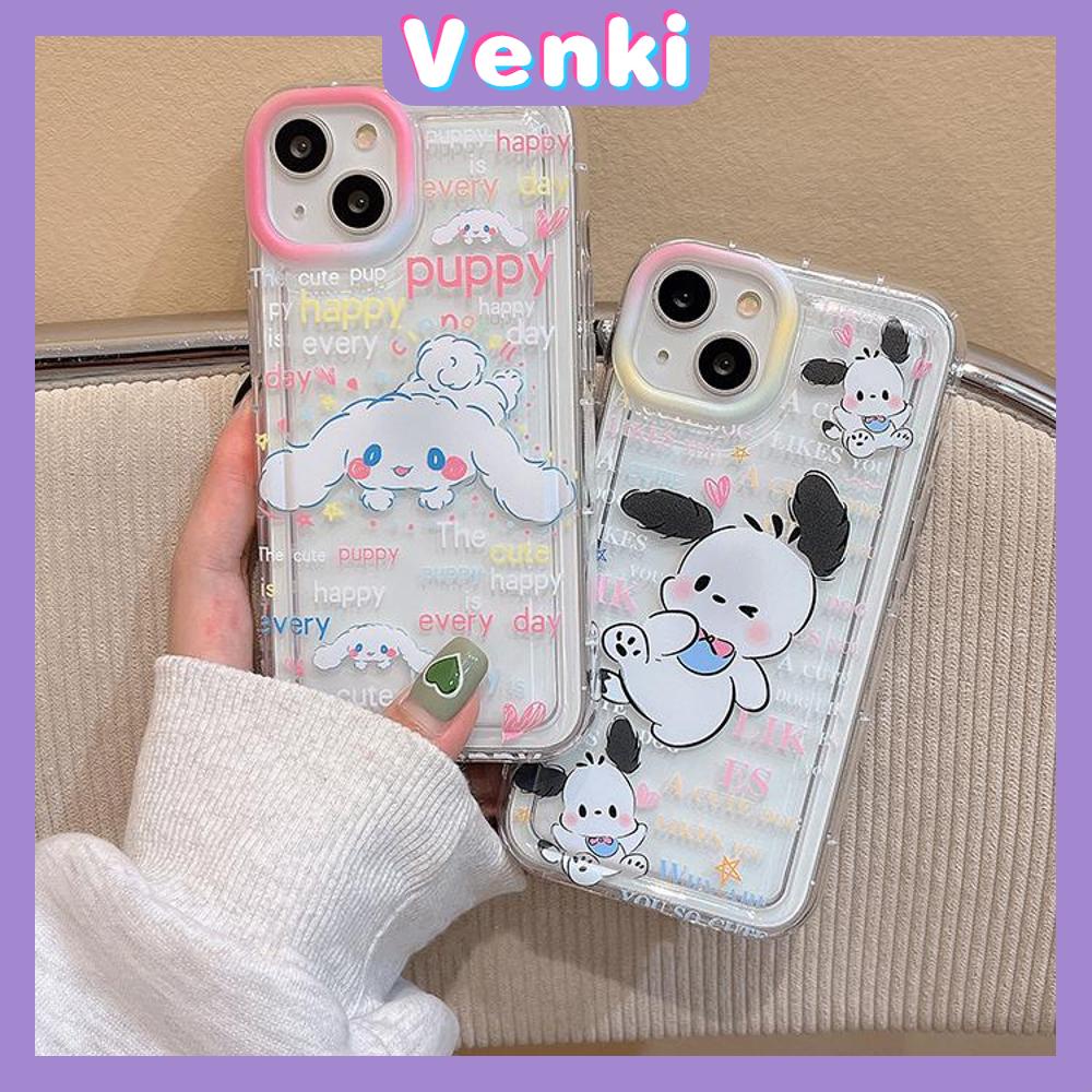 Case For iPhone 14 Pro Max TPU Soft Jelly Airbag Clear Case Cute Cartoon Puppy Camera Protection Shockproof For iPhone 14 13 12 11 Plus Pro Max 7 Plus X XR