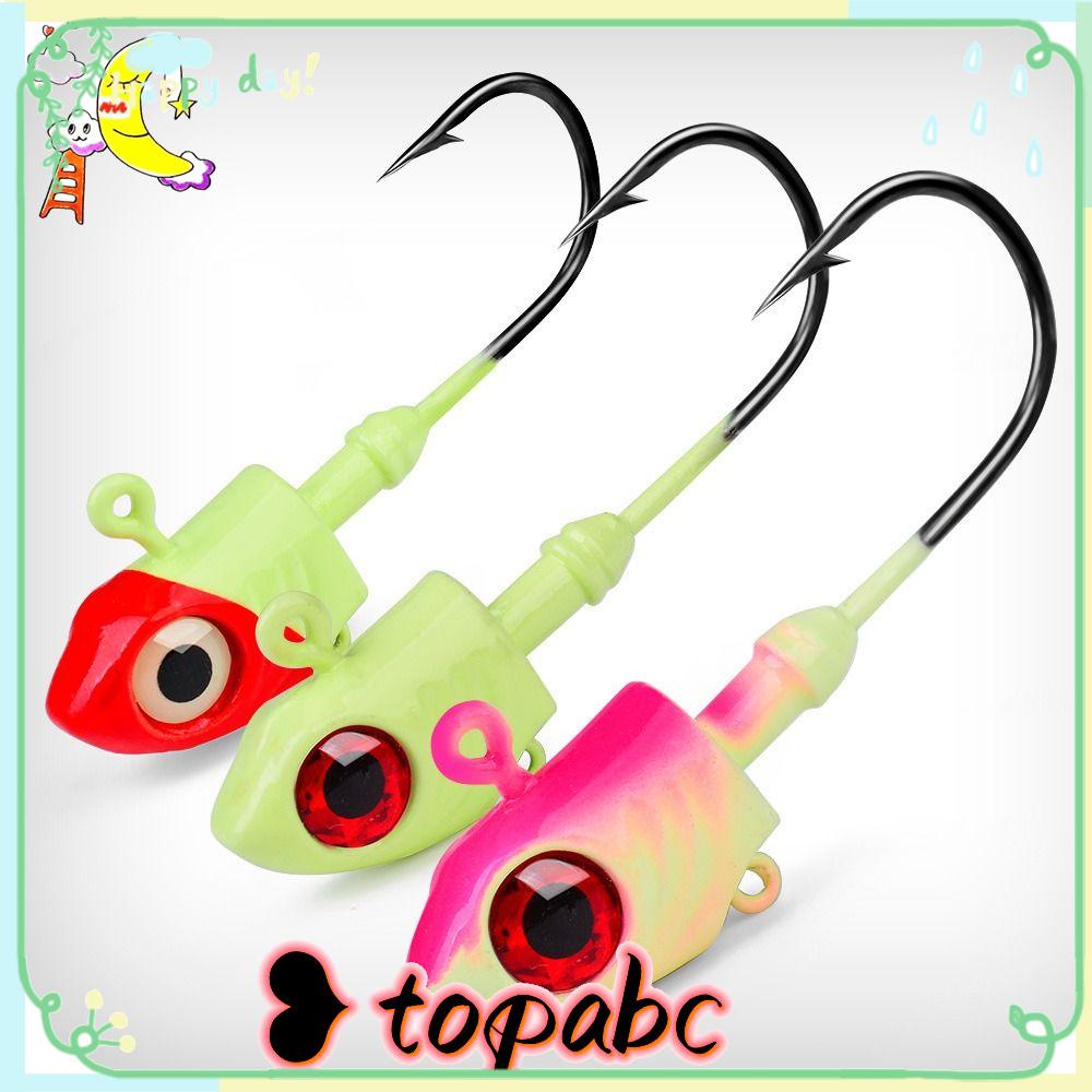 Top Jig head Baits Kepala Umpan Kait Luar 3warna lead head