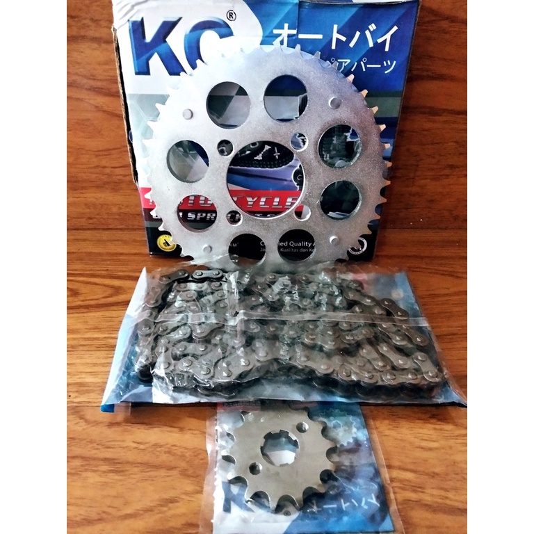 GEAR SET THUNDER 125 GIR PAKET THUNDER 125 GIRSET THUNDER 125 GIR DEPAN BELAKANG RANTAI 428-112 45T-