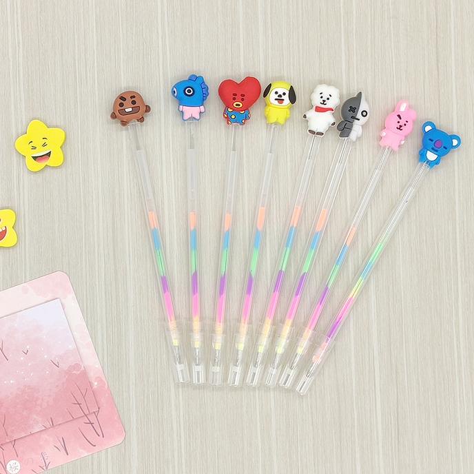 

Pulpen Fancy Gel Pena Gliter Karakter BTS Perlengkapan Sekolah