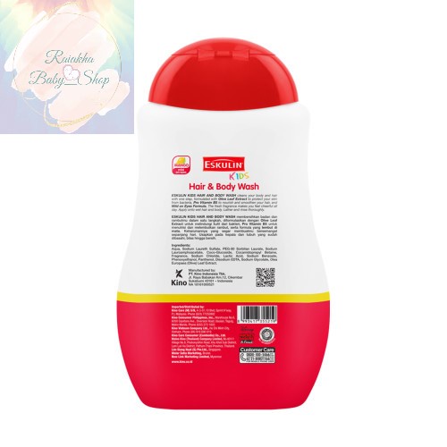 Eskulin Kids Hair Body Wash Mickey Bottle 280ml