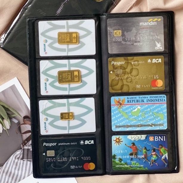 

(M(37)㊛) Album kartu nama 128 slot/name card holder/album atm/album logam mulia/tempat kartu nama proses cepat
