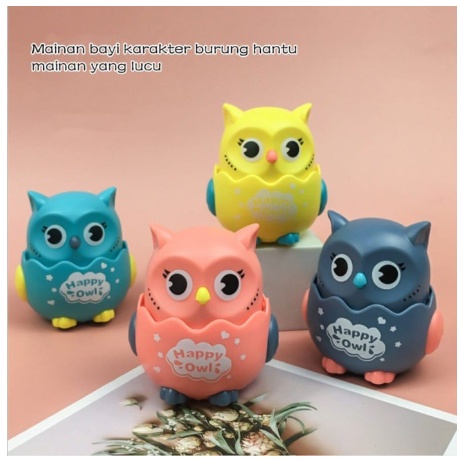 Animal Series Happy Owl ( PUSH &amp; RUN ) Mainan Anak Burung Hantu