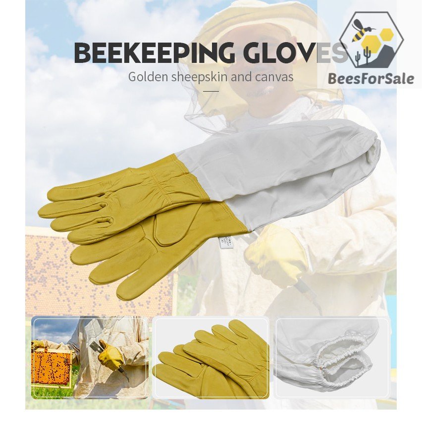 Kaos Tangan Panjang Sarung Tangan Anti Lebah Untuk Sengatan Original - Beekeeping - Beekeeper - Sarung Tangan Lengan Panjang