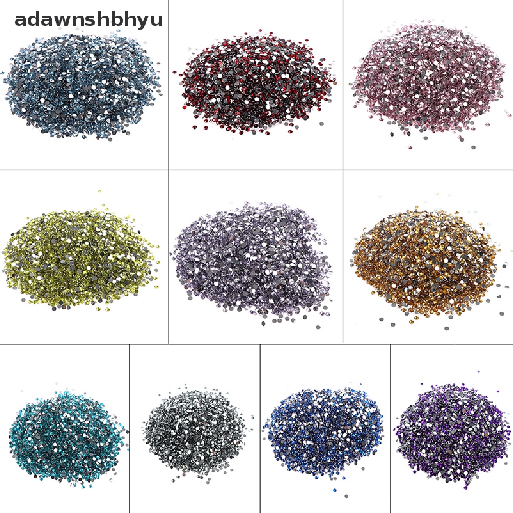 Adawnshbhyu 10000Pcs 3MM Berlian Imitasi AB Susu Jelly Flatback Resin Kristal Untuk Dekorasi Nail Art ID