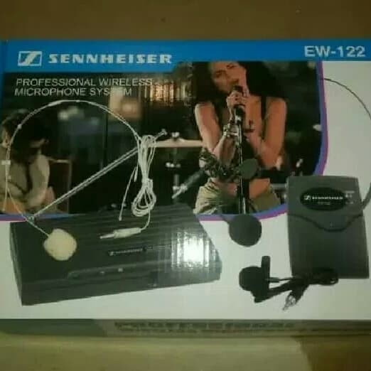 Mic Sennheiser EW122 EW 122 Wireless Clip On Jepit dada dwi3l Diminati Banget