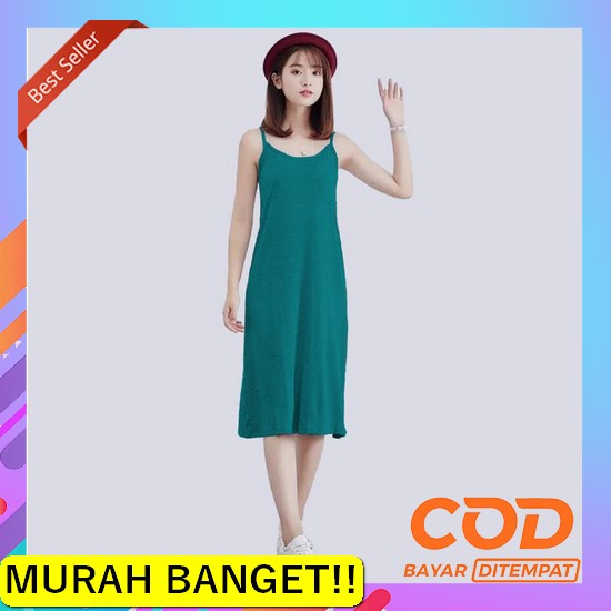 Natasya Dress Gamis/ Baju Perempuan Dewasa /Midi Dress Remaja/ Baju Ac Midi Dress Camisoles Singlet 
