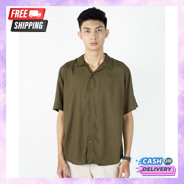 Atasan Kemej Pria Jumbo Baj Berkerah Polos Basic Bsju Hem Kemeja Kuliah Kemejan Tebal Murah Hem Keme