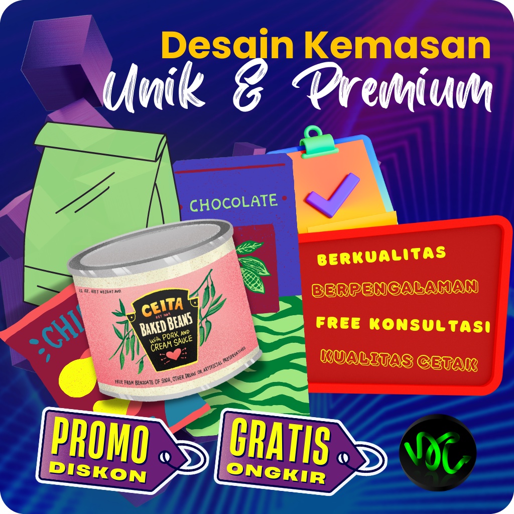 Jasa Desain Kemasan Produk Packaging Label Botol Box Unik dan Premium