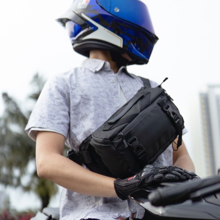 Di Obral X2X Avandr Bag Black Matte Sling Bag Tas Selempang Pria Multifungsi