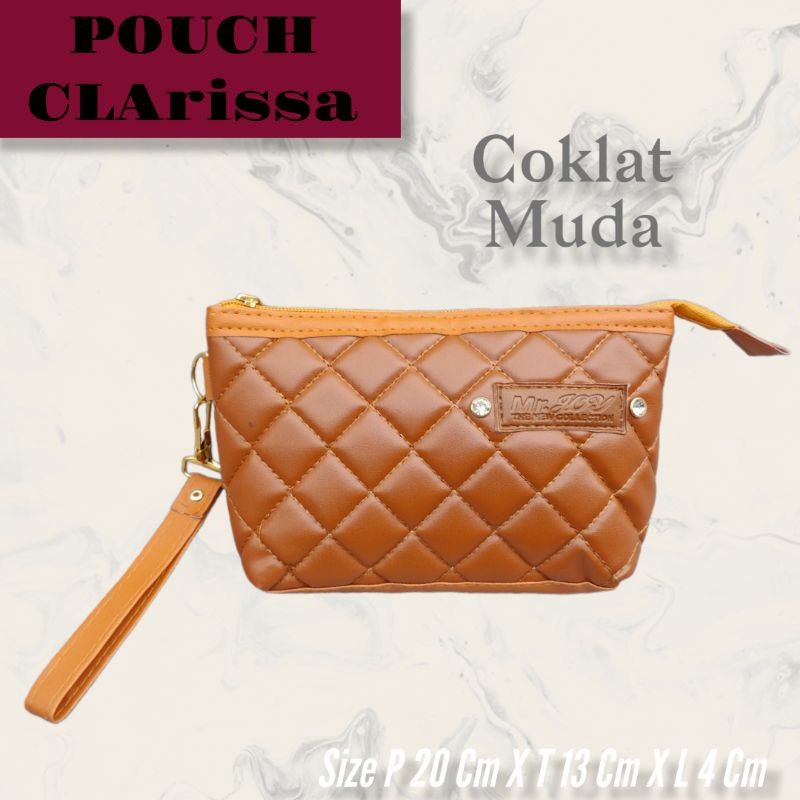 POUCH CLARISSA  BORDIR SERBAGUNA - DAPAT RANDOM EMBOS