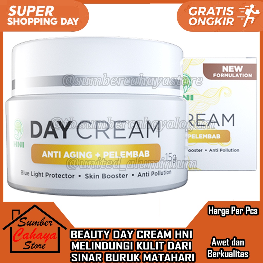 BEAUTY DAY CREAM HNI MELINDUNGI KULIT DARI SINAR BURUK MATAHARI KRIM SIANG KREAM KREM KERIM NIGHT MA