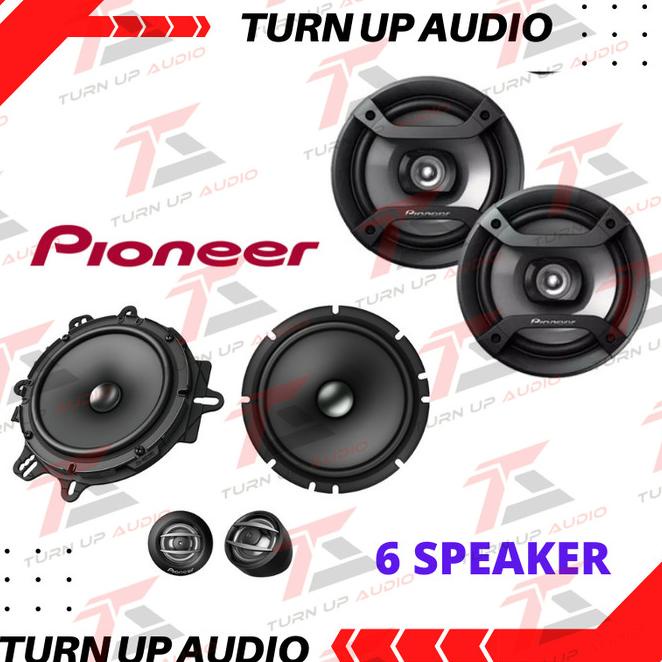 Paket Audio Mobil Fullset Pintu Pioneer Speaker Split Ts-160C Ts-1620F