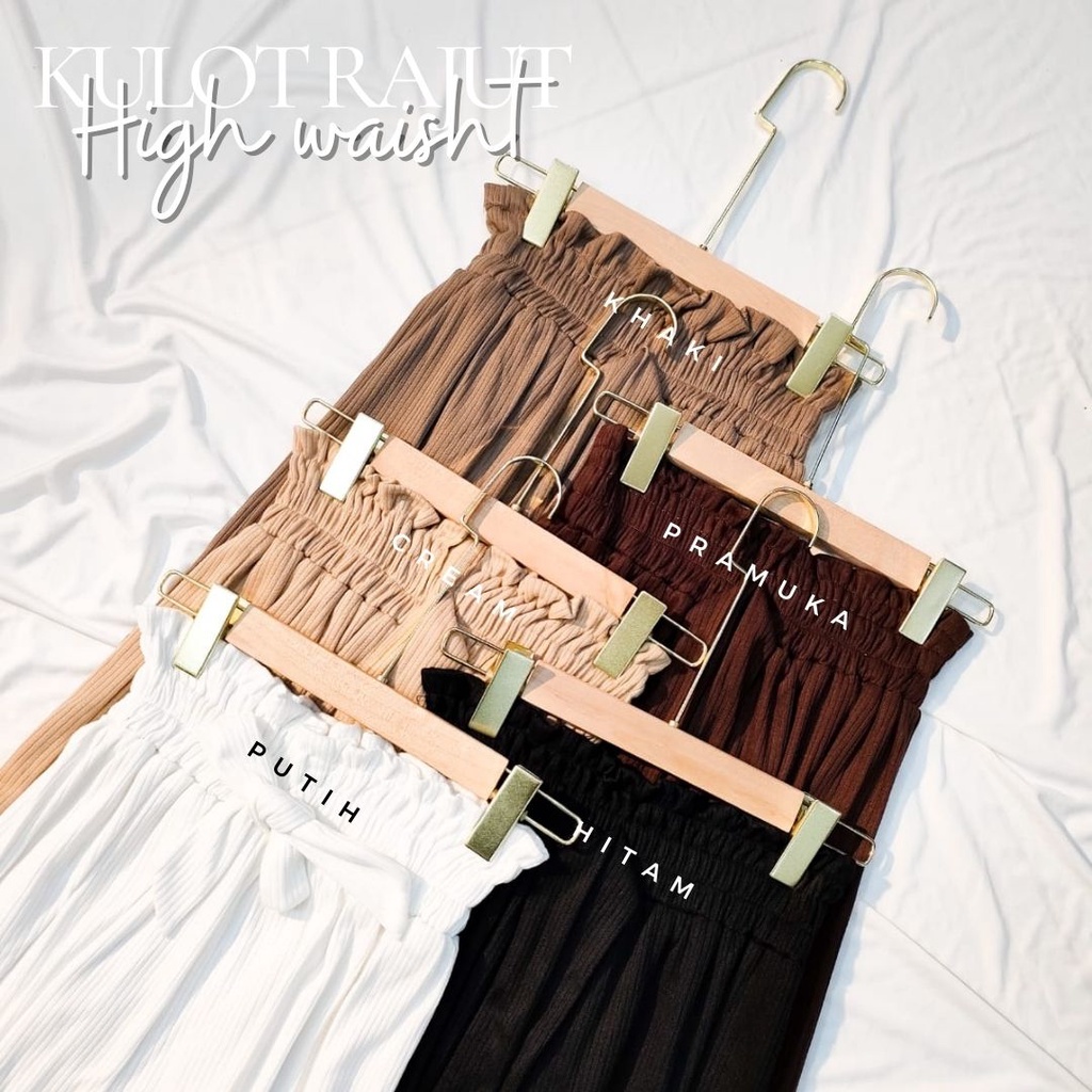 Kulot Knit Highwaist Rib | Celana kulot knit pants premium highwaist | Celana panjang wanita