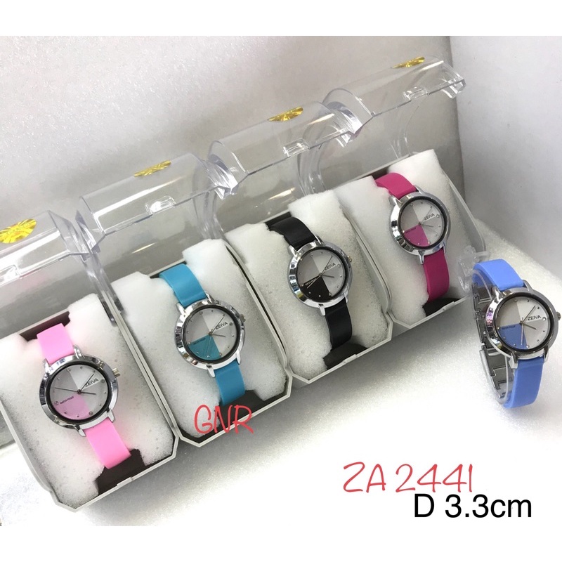 NEW,,JAM TANGAN WANITA ZEIVA 2491 RUBBER SETENGAH GELANG