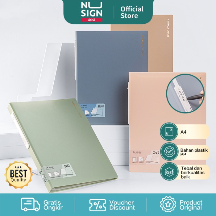 

KOMPLIT Nusign Display Book File Map Clear Holder A4 30 40 60 Slot NS16X Code 5666