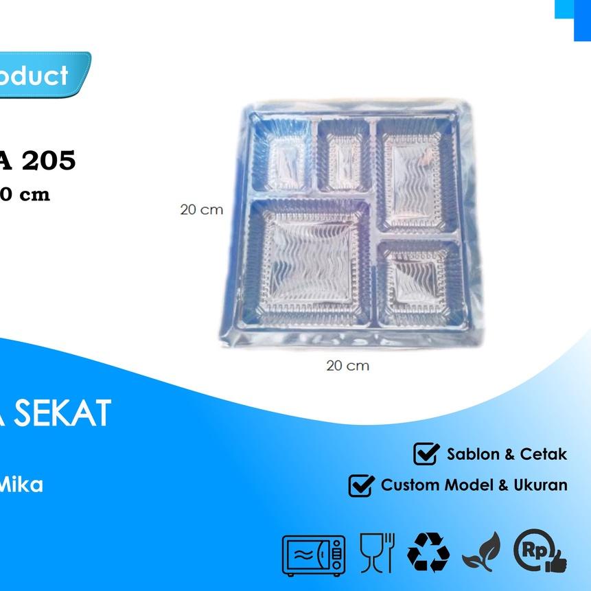

8.8 HARGA GROSIR MIKA SEKAT 5 ALAS DALAMAN BOX DUS HAMPERS KOTAK NASI 20x20 cm BENING (Isi 50 pcs)