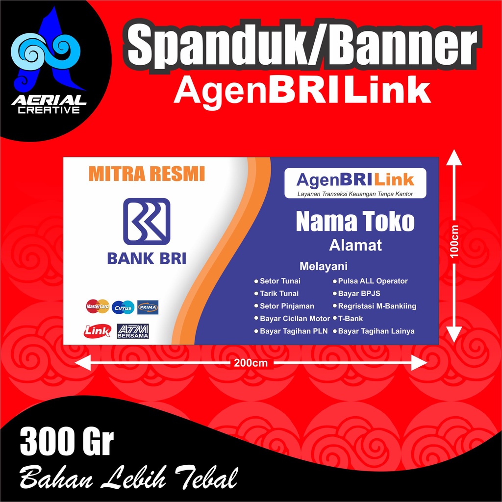 SPANDUK BRILINK / SPANDUK AGEN BRILINK / BANNER AGEN BRI LINK