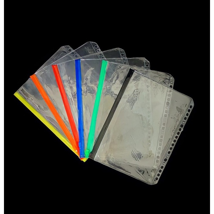 

MAP PLASTIK RING ZIPPER BINDER A5 20 RING ZIPPER POCKET TRANSPARANT