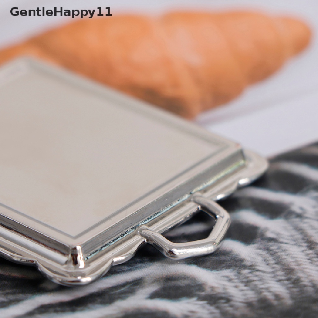 GentleHappy 10pcs 1/12 Dollhouse Miniature Silver Metal Tea Coffee Tray Tableware Set id