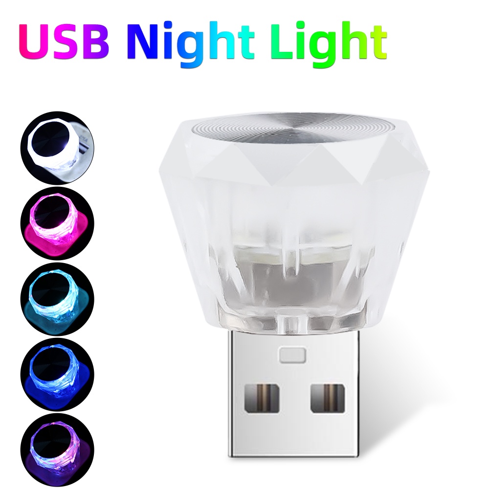 Lampu Pesta Led USB Mobil USB Antarmuka USB Party Atmosphere Interior Lights Efek Panggung Karaoke Atmosphere Lamp RGB Mini Colorful Led Lamp 5V Portable Colorful Laser DJ Disco Light