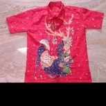 Kemeja pria merah natal 2021 sinterclas