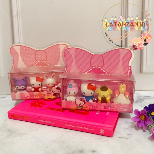

Penghapus Motif Box Mewah Pita Karakter Sanrio 1set Isi 4 pcs Lucu