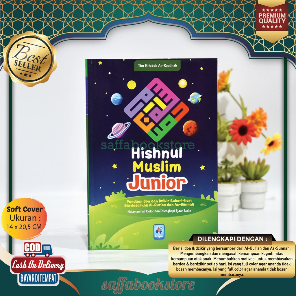 Buku Islami Hisnul Muslim Junior Kids Spesial untuk Anak Penerbit Pustaka Arafah Dzikir Pagi Petang 