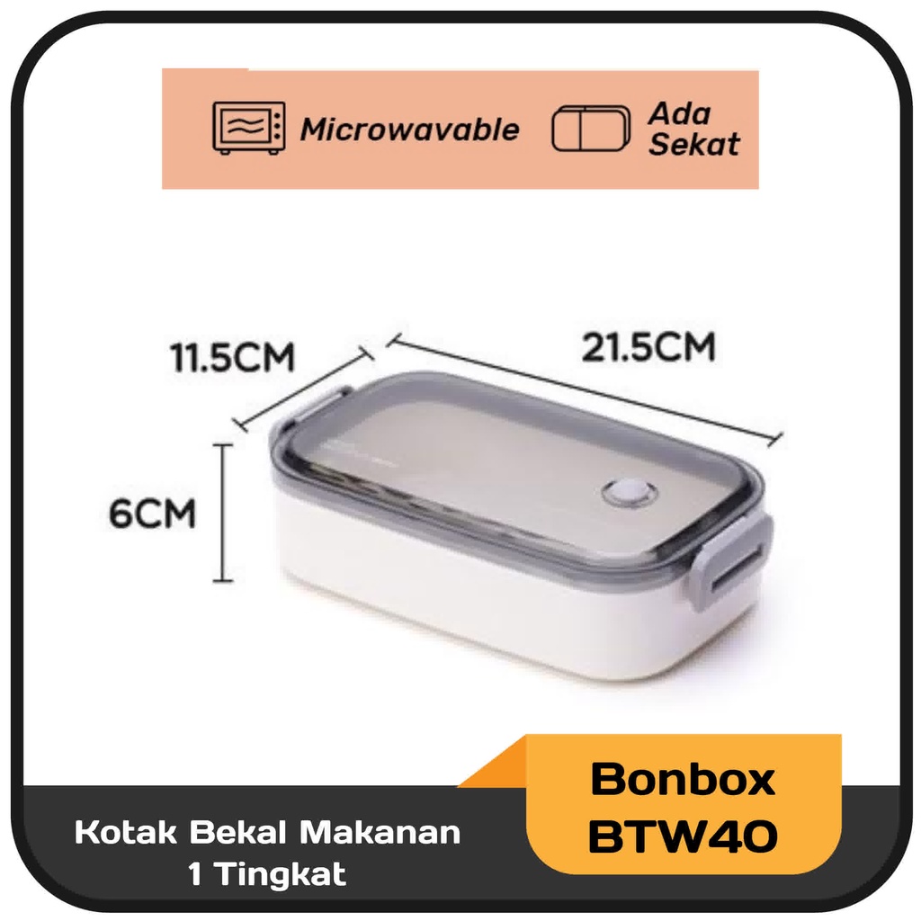Kotak Makan Bekal set Lunch Box set Food Grade Microwave Bonbox