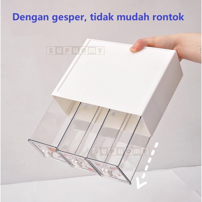 Rak Pensil/Kotak Laci/Kecil Laci Susun/Rak Kecil/Meja Tempat Penyimpanan/Penyimpanan alat tulis /Rak Alat Tulis/Mini Drawer Storage Box/Desk Laci Mini/Desktop Drawer